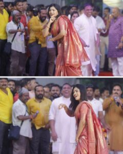 Ruchira Jadhav Instagram - दहिकाला २०२३ ❤️‍🔥

When GRACE meets Playfullness ☺️

PS. Call it whatever.. #ruchirasays I call it ‘Being in the moment’✨✨
Never ever miss those moments where you feel you can make yourself smile !
Smile..laugh..Dance… do whatever… Live a little more everyday 🫶🏻 #YouarePrecious

Wearing: @mysilklove @liiyanna_designs 

#RuchiraJadhav #Festival #Event