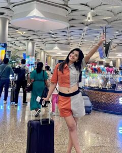 Ruchira Jadhav Instagram - Flying for my Dreams.. ✈️
Off to Vietnam🇻🇳
.
.
.
.
#ruchirasays A step at a time 🎬♥️

#Airportlook
Wearing : @blamblack_clothing 
Styled by : @jidnyasa_98 

#shoot #travel #fly #RuchiraJadhav