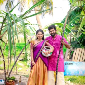 Saravana Vickram Instagram - Happy Pongal ✨
Makeover  @moon_li8_makeoverartistry
Pc 👉 @colorgram.photography
Costume 👉  @be_unique_boutique_
Jewellery 👉 @adyarfathimacollections