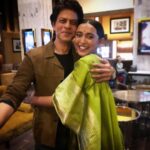Sayani Gupta Instagram - Cause there’s no one like him! I believe he has a God particle in him! 1. He asked to take a photo when I told him I was the only one without a photo with him after so many years! @ayushmannk very sweetly clicked it! I didn’t even have my phone! 2. Puffy face in a London morning! His jawline still chiseled! 3/4. London morning shoot in the streets! @raajluv & Arun always smiling! 5. Couldn’t stop eating! Had my mouth and hands full with Biriyani while he came to hug me! He laughed! Others gasped! 😅 6. Still stuffing my face shamelessly! Also smiling cause he said he read my @outlookindia article on him and said thank you! He is sweeter than all the jalebis of the world put together! I had an opportunity recently to work with him again.. unfortunately couldn’t do it! I hope we get to make something crackling again! This time.. a super duper hit! Inshallah! 🤞 Happy SRK day everyone! We lucked out that he is ours! 💫✨♾️