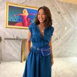 Sayani Gupta Instagram - Mood is 💙 Self styled in @stylemati with my tie & dye DMs! MUA @eshwarlog Hair @paloshell For #badminton @largeshortfilms at @mumbaifilmfestival