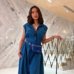 Sayani Gupta Instagram - Mood is 💙 Self styled in @stylemati with my tie & dye DMs! MUA @eshwarlog Hair @paloshell For #badminton @largeshortfilms at @mumbaifilmfestival