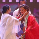 Sayantika Banerjee Instagram - FRAME ❤️@iamsayantikabanerjee is elated and honoured after getting #MahanayakSamman from our CM @mamataofficial .
