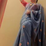 Seema Singh Instagram - Saree vibes ✨🩶🩷 . . . #saree #sareelove #festivevibes #tredistional #look #indianbeauty #trending #viral #ootd #photooftheday #instagood