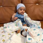 Shamna Kasim Instagram - From his birth @tinyducklings.in is being his favorite and comfort ❤️ Premium Luxuriously soft cozy Sustainable MUSLIN clothing for little ones
