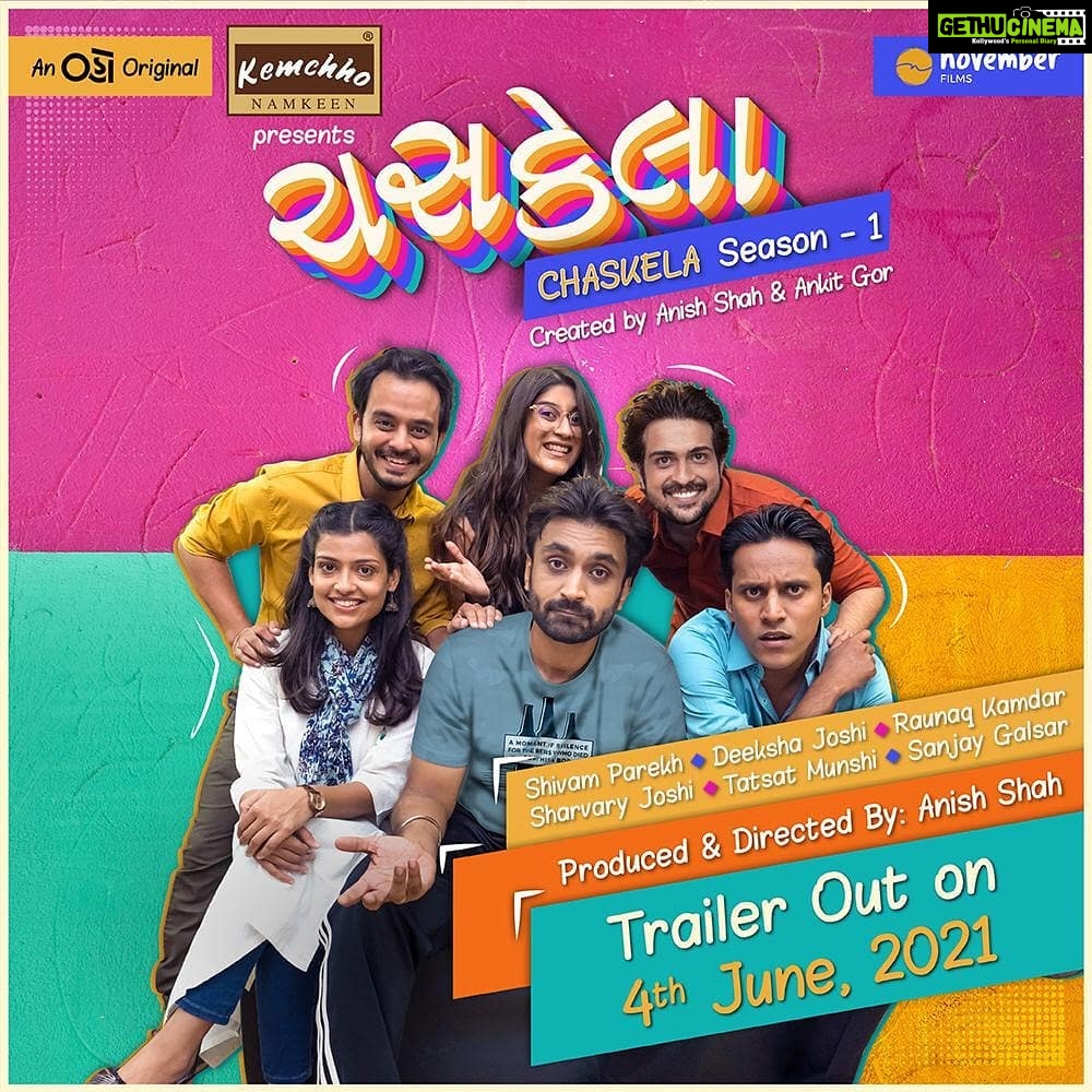 Sharvary Joshi Instagram - What happens when a group of six ચસકેલા friends start hanging out regularly ? A dose of quirk, laughter and nostalgia. This June, enter the world of their ભળતી friendship. Chaskela ! out on 10th June, 2021. All episodes streaming exclusively on Oho Gujarati - Download and subscribe now. Also available on Amazon Fire Tv Stick. #webseries #gujarati #oho #chaskela