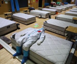 Shirish Sharavanan Instagram - #Photo_of_the_day: The last night at #Wuhan's last makeshift hospital, Doctor Jiang Wenyang is lying on the empty bed, exhausted and relieved.  Tomorrow this one last makeshift hospital will be closed for good. (Photo by Lai Xinlin) #wuhan #china #corona #coronavirus #byebye #touched #doctor ❤️
