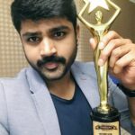 Shirish Sharavanan Instagram - Yet again received the best debut actor for Metro this evening. Thank you @edison_awards for this.#malaysia #10thedisonawards #4