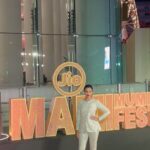 Shriya Pilgaonkar Instagram - MAMI Opening night @mumbaifilmfestival 🎬🥂 So happy that my favourite film festival is back in all its glory . So many memories associated with MAMI over the years. This year was special as I got to be part of the jury of Mumbai dimensions .Exciting week ahead ! Styled by @shreejarajgopal Wearing @dishapatilpretcouture Photos @portraitsbyvishal Jewellery @anmoljewellers HMU @darshana.mule @ravi090779