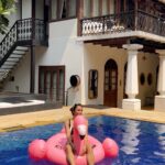 Shriya Pilgaonkar Instagram – Floating through life, emotionally attached to my flamingo friend. 🦩💕
#FlamingoFeelings

#Birdsongmoira #goa #Theatreweekend
👙 @angelcroshet_swimwear Birdsong, Moira, Goa