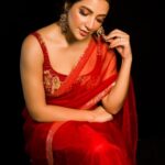 Subhashree Ganguly Instagram - Bloom with grace ✨ . . . . . . #instagood #instafashion #sareelove #saree #red #igers #traditional #love #peace