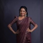 Suma Kanakala Instagram - Here’s to celebrating every moment in style 🥂🤎 Makeup, hair, nails & styling @emraanartistry Collaboration with Outfit @pari.designers_ Jewellery @aditi_collection Photography @valmikiramuphotography #sumakanakala #suma #anchorsuma #anchorsumakanakala #dressup #fasionfiesta #lifeinstyle