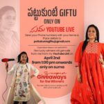 Suma Kanakala Instagram - Wait is over for another LIVE only on my YouTube channel ‘Suma’😍 Mail your phone numbers with your details to pattukuntegiftu@gmail.com and Stay Tuned to my YouTube LIVE on April 2nd, Sunday, 1:00PM to 1:30PM Hurry up! Registrations closes on April 1st, 6PM. Emails after 6PM on April 1st will not be considered for the LIVE. Gifts will be given only if you are watching the LIVE when I call. YouTube channel LINK IN BIO. #sumakanakala #suma #anchorsuma #anchorsumakanakala #youtubeLIVE #pattukuntegiftu