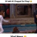 Sunny Arya Instagram - 20 लाख की चप्पल से पिटाई 🤣🤣 #Tehelkaprank #SunnyArya #TehelkaBhai #biggboss17 #jiocinema #biggboss #bb17