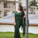 Supritha Instagram - Isn’t it lovely 💚 🥻: @elegant_threads_by_salma 📷: @maheshsoogur 💄: @srujanas_contour