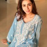Swati Kapoor Instagram - 🩵 Wearing @zubeida_diaries 💕 Styled by @seam_stress_by_rajludhwani 💕