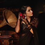 Tanvi Ram Instagram - TIMELESS 🖤 Concept & styling @storiesbysiyahhhh Photography @jibinartist Makeup @_sanaah._ Jewls @golden_cup_fashion_jewellery Outfit @zyraclothing_ Location @azora.hotels