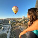 Tanya Sharma Instagram - Magical ✨is The word ! Our first ever hot air balloon experience was extraordinary thankyouu @sultan_cave_suites @kelebektravel P.s - don’t forget to see the last slide ( it’s 5am makeup ) 🥹 #turkey #travel #hotairballoon #sultancavesuites #love #tanyasharma Cappadocia, Turkey