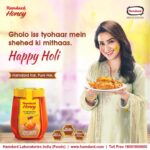 Tisca Chopra Instagram - Here’s wishing that this Holi showers your life with immense happiness, purity, and health Have a cheerful and safe Holi! #HappyHoli #Hamdard #HamdardFoods #HamdardHoney #Honey #HappyHoli2023 #Holi #Sweets #Gujia #HamdardHaiPureHai #Colours #Topical #Festive