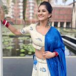 Trina Saha Instagram - Pujo Carnival ready 🫶🏻 Wearing @prashantchouhandesign Styling @neelsaha_styled_by_blue MUA @makeupbysumanganguly #trinsi #durgapujocarnival2023