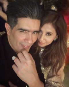 Urmila Matondkar Instagram - Glittering times ✨✨✨ Wishing you all a happy, glorious n fabulous #diwali ahead 💥💥💥
Stay safe. Try n burst less or no crackers. Diwali is about lights not crackers. 
Posing away with dear friend n maestro designer @manishmalhotra05 
Always such a pleasure wearing him ❤️❤️

@manishmalhotraworld @manishmalhotrajewellery