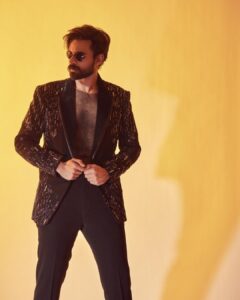 Vaishnav Tej Instagram - It’s shine and glitter for the cocktail night of #varunlav 
Styled by - @ashwin_ash1 & @hassankhan_3 
Style team - @ahmedxmirza
Outfit - @varunchakkilam
Shoes - @shutiqofficial 
Shot by - @arifminhaz  Make up - @vamsi_makeupartist  Costumer - @chraju139  Hair - @stylist_pranav