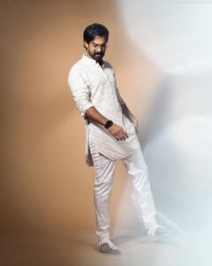 Vaishnav Tej Instagram - And The Festive Season Begins🎇  Styled by - @ashwin_ash1 & @hassankhan_3
Styling team - @ahmedxmirza
Outfit - @arjandugal @perniaspopupshop 
Shot by - @pranav.foto