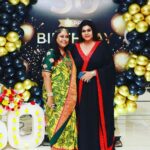 Vichithra Instagram - She is 50 but still growing younger and prettier... @brindamurali72 🥰😍🤩❤❤❤ Meeting friends after a long time #birthdaybash #funtime #metime #party #actress #picofinstagram #black #friendsforever #page3magazine #tamilactresses #dress #lace #time