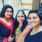 Vichithra Instagram - She is 50 but still growing younger and prettier... @brindamurali72 🥰😍🤩❤❤❤ Meeting friends after a long time #birthdaybash #funtime #metime #party #actress #picofinstagram #black #friendsforever #page3magazine #tamilactresses #dress #lace #time