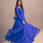 Vinusha Devi Instagram - 🦋🧿 Styled by @indu_ig Photography @haran_official_ Outfit @__tyorce__ #vinushadevi #blueoutfit #recent4recent #startmusicpremierleague