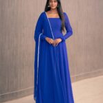 Vinusha Devi Instagram - 🦋🧿 Styled by @indu_ig Photography @haran_official_ Outfit @__tyorce__ #vinushadevi #blueoutfit #recent4recent #startmusicpremierleague