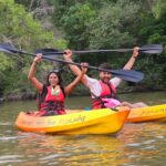 Vinusha Devi Instagram - Day 2 in varkala vacation #kayaking at golden island 🏝 #bestvacationactivity don't miss this place when you visit varkala #varkala #goldenisland #kayakingadventures #vinushadevi Golden Island Varkala