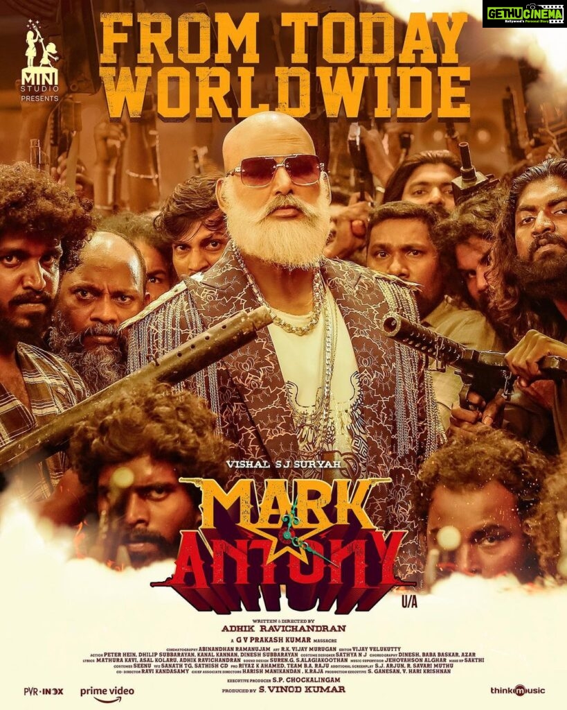 Vishal Instagram - After all the hardwork, blood, sweat, pain, injuries near to death experiences in the last one year, we are proudly presenting #MarkAntony from Today, Hope U all Like it, GB #MarkAntonyFromToday #WorldOfMarkAntony #MarkAntony