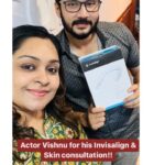 Vishnu Instagram - INVISALIGN JOURNEY - Actor Vishnu !! 😃 Actor @vishnuvijay_offl came to us for his INVISALIGN consultation 4 months back. He came in yesterday for a scan for additional aligners and he was very happy with the simulation and the result !! He also got his skin consultation @aura_aesthetics_skin with Dr.Shanthi our in-house dermatologist !! To get your Orthodontic/ Invisalign consultation and treatment with Dr. @preethi_udhayaraja at @drpreethi_dental_aesthetics Dr. Preethi Udhayaraja Dental and Aesthetics 📞 : 98400 38330/ 98402 48330 Address 📍 No. 14/20, 3A, 3rd Floor, Dr. Nair Road, T. Nagar Chennai - 600 017 (Above Vurve salon) . Chennai, India