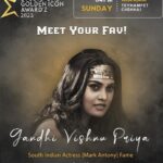 Vishnu Priya Instagram - 🥇From studio one golden icon award 2023 "Trending face of the year” the one and only legend silksmitha mam.... today onwards I'm dedicated to you each and every awards and my success for the MarkAntony movie mam ❤️ Chennai, India