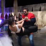 Yamini Singh Instagram - Garam godam Viral step karte samay gire @lakkievishwakarmachoreographer 🤣🤣🤣🤣🤣🤣 #khesarilal #yamini singh #bhojouri #viral #viralvideos