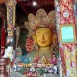 Aakriti Rana Instagram - Thiksey Monastery is the largest monastery of Central Ladakh, the monastery is also famous for its 49 ft tall statue of Maitreya Buddha in the lotus position, covering two floors of the monastery. Isn’t it so beautiful? #DefenderJourneys @landrover_in @Cougar__Motorsport #CougarMotorsport #partnership #aakritirana #leh #ladakh #thikseymonastery #travelblogger #incredibleindia
