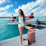 Aakriti Rana Instagram - My first time on a sea plane! Such a tiny cute plane haha. Moving to a new luxury resort in Maldives today! ❤️ Which is your favourite resort? Comment below. #aakritirana #seaplane #visitmaldives #maldives #travel #travelblogger #indiantravelblogger #wanderlust