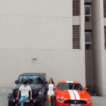 Aakriti Rana Instagram - Mustang has her own body guard now 😛 The girl with the car that just goes fast marries the boy with a car that goes absolutely anywhere. We complete each other 😂 #aakritirana #aakritiandrohan #mustang #fordmustang #thar #mahindrathar #tharlover #reelsindia #couplevideos #couplereels