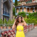 Aakriti Rana Instagram - My favourite spot in Tbilisi, Georgia! 📍 Orbeliani Baths It’s a Therapeutic and restorative sulphur bath house. The exterior of the Orbeliani Baths is decorated in an Islamic Andalusian style, making it one of the city's most famous landmarks. Wearing one of my most favourite outfits from @ordinaree.in 💛 P.s did you like my floral tiara? I picked it up from a sweet old lady who was making these outside my Airbnb! #aakritirana #tbilisi #georgia #travelblogger #travelphotography #sulphurbath #indiantravelblogger #ootd #outfitinspiration #gifted