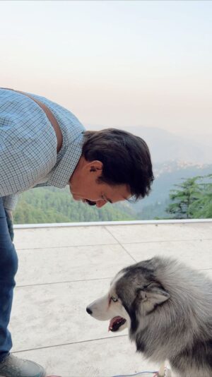 Aakriti Rana Instagram - The best feeling after growing up is surprising your family with an unexpected visit! Dad was so happy to see us but I think shadow was more excited than any of us to see dad! ❤️
He was complaining to him for not taking him along 🙊
(Watch till the end)

#aakritirana #family #surprise #reelsindia #reelinstagram #husky #doglife #travel #familytime #mountains #travelblogger #surprisevisit #love