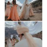 Aakriti Rana Instagram - #AakritiGetsAnchored 🥰 Under the beautiful open blue sky, amidst the mountains, surrounded by our friends and family, I walked with my brightest smile towards the moment we dreamed about together. Photography: @believecollective Our Outfits: @abhinavmishra_ Jewellery: @paisleypopshop Makeup and hair: @priyankaguptamakeupartist #aakritiandrohan #wedding #manali #happilyeverafter #mountainwedding #indianwedding #weddingphotography Manali, Himachal Pradesh