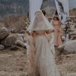 Aakriti Rana Instagram - #AakritiGetsAnchored 🥰 Under the beautiful open blue sky, amidst the mountains, surrounded by our friends and family, I walked with my brightest smile towards the moment we dreamed about together. Photography: @believecollective Our Outfits: @abhinavmishra_ Jewellery: @paisleypopshop Makeup and hair: @priyankaguptamakeupartist #aakritiandrohan #wedding #manali #happilyeverafter #mountainwedding #indianwedding #weddingphotography Manali, Himachal Pradesh