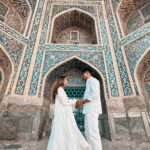 Aakriti Rana Instagram - The insanely gorgeous Samarkand, Uzbekistan ❤️ Still completely in awe of the beauty of this place! Who would you go here with? #aakritirana #aakritiandrohan #uzbekistan #samarkand #travelblogger #indiantravelblogger #travelphotography Samarkand Uzbezkistan