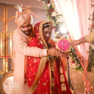 Aastha Chaudhary Instagram - In the light of Love, Faith & Blessings, We decided to unite forever. 
25-04-2022 💖🧿✨
Aastha & Aditya

Photography- @arrt_photos
MUA- @skincoach_ishanagra 
Styled by - @shrishtijetli 
Jewellery - @sbj.jewellery 
Aditya's outfit - @ankurarora_bespoketailoring 

#newbeginnings
#justmarried #gratitude #blessed #aasthachaudhary

@wedeilicious @wedmegood @weddingz.in @indianweddings @wed.vows