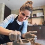 Aisha Ahmed Instagram - . Range of emotions through this one pottery session, I made a jewellery pot/bowl. I think. Tip- cut your nails short before pottery, don’t be lyk me 🫣🤝