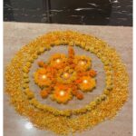 Akshata Sonawane Instagram - My late Diwali post: This Diwali was away from home and it was just..well.. HOME ❤️ I celebrated the festival with the love of my life, with my future in-laws and friends turned family, nothing could have made it more festive ✨ Cleaning MY house for Diwali, lighting it up, elevating the decor with my small flower rangoli, performing the poojas while my mother-in-law explaining the Telugu Rituals, celebrating with my new family, attending an amazing Diwali party hosted by @rashi.real , vibing on Bollywood songs and lighting up some sparkles cuz I hate crackers lol.. the day was so long and yet went by pretty quickly! But my favourite part of the day was driving back my boo and him playing loud songs for me, both of us singing our hearts out. I watched him shed few happy tears while he told me how this is his dream come true 🥺 It was 3 am when we reached home and I made dosas for him cuz he was hungry. CORE MEMORY 🫶🏻 It’s so beautiful sometimes you do these little things not knowing you are creating your own little rituals. So many firsts this year, but the first Diwali celebration at my new house with my new family holds a special place in my heart! ❤️ Hyderabad