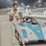 Alanna Panday Instagram - *Gives the clumsiest girl in the room a sports car to drive* 🏎️ 🏁 @yasisland @ymcofficial Yas Marina Circuit