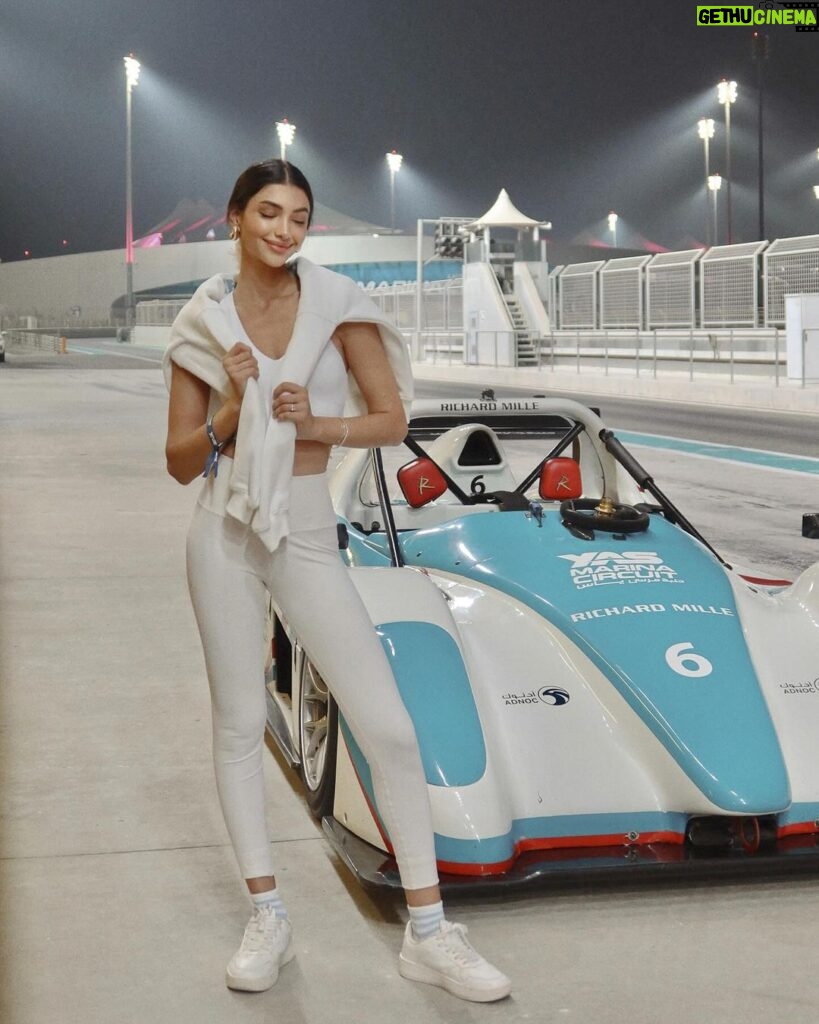 Alanna Panday Instagram - *Gives the clumsiest girl in the room a sports car to drive* 🏎️ 🏁 @yasisland @ymcofficial Yas Marina Circuit