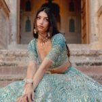 Alanna Panday Instagram - Did a little Pre-Wedding Shoot with @hellomagindia Shot by @thehouseontheclouds Wearing @falgunishanepeacockindia Jewellery @outhousejewellery Styled by @stylebyami Location @sixsensesfortbarwara Six Senses Fort Barwara